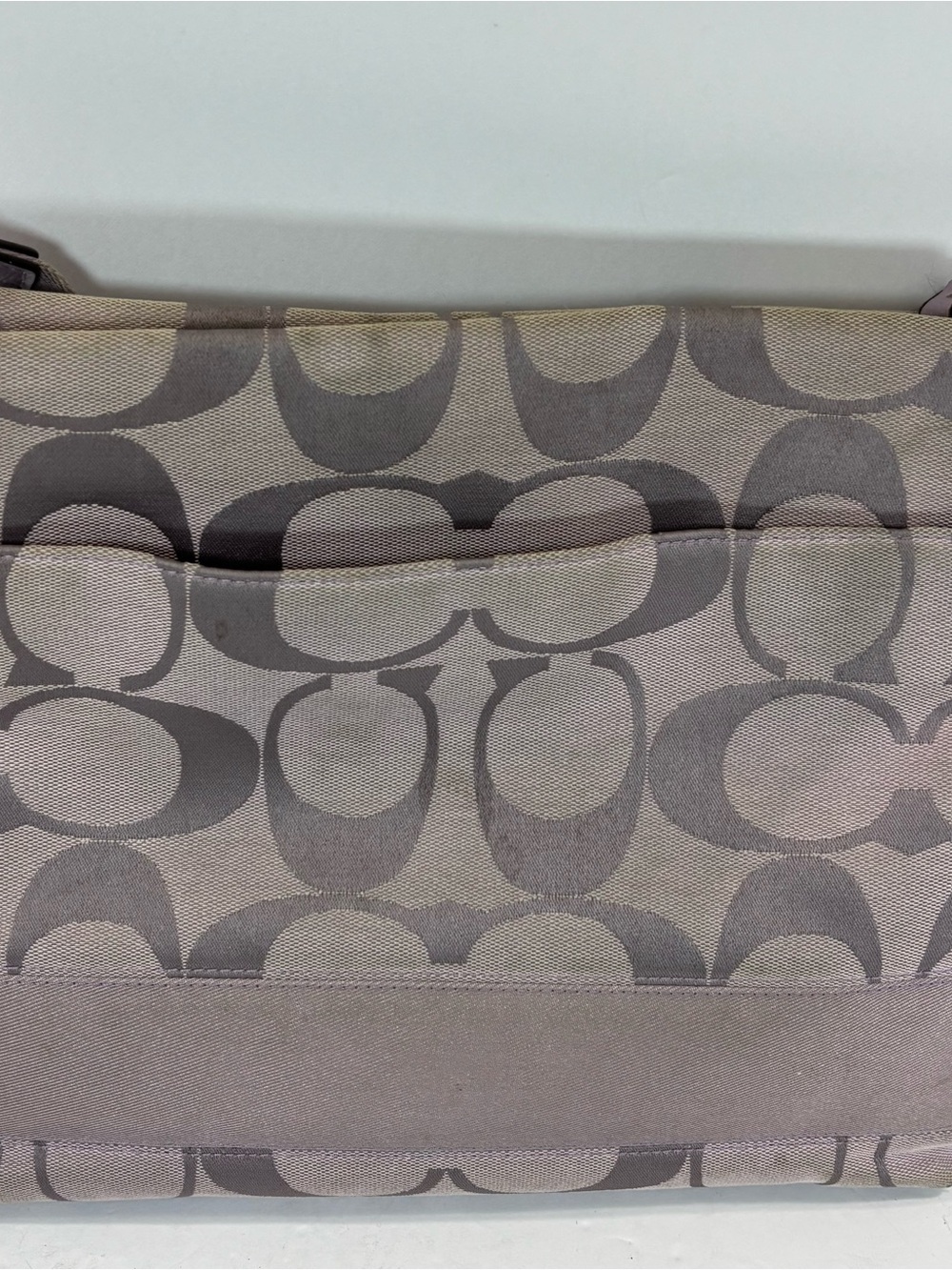 Coach Crossbody in Taupe and Lavender Trim - Picture 8 of 13